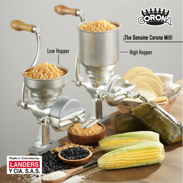 Corona Cast Iron Corn, Wheat and Grain Mill with High Hopper, Manual